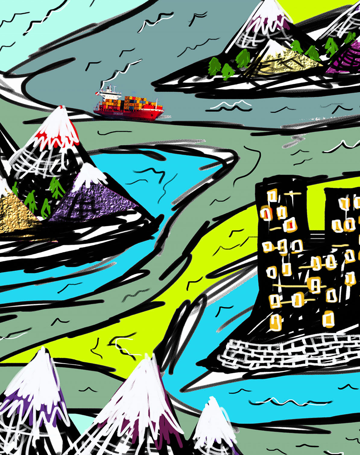 'Sea City' Print - by Taylor Clinton