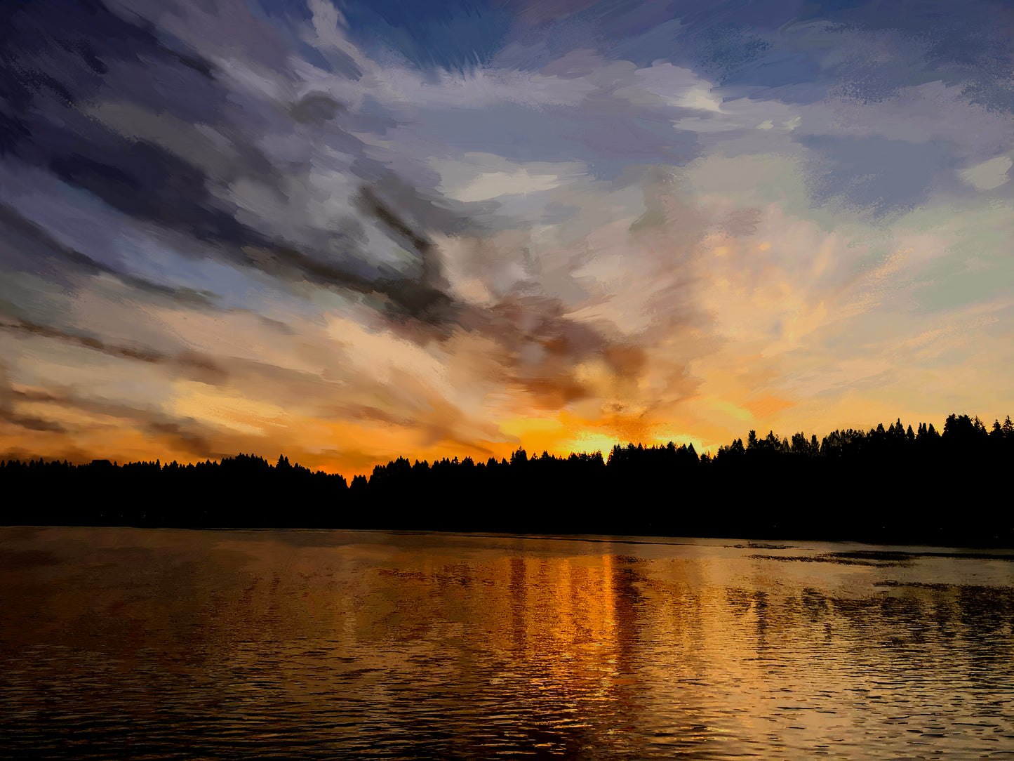 'Capitol Lake Sunset' Print - by Taylor Clinton