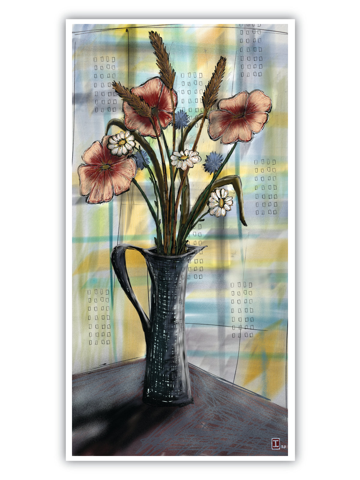 'Skinny Vase', Print - by Taylor Clinton