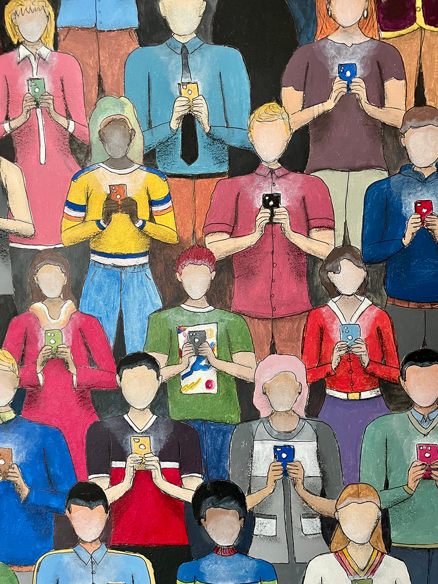 'The Watchers' - Mixed Media on Paper